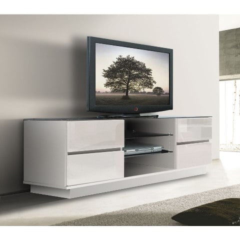 white gloss plasma tv stand eh708white - What Do I Need For My First Apartment