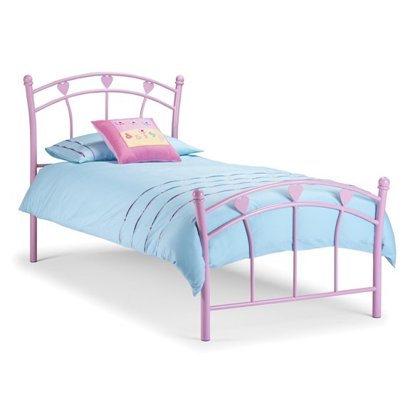pink metal kids bed 1 - How To Decorate A Doll House