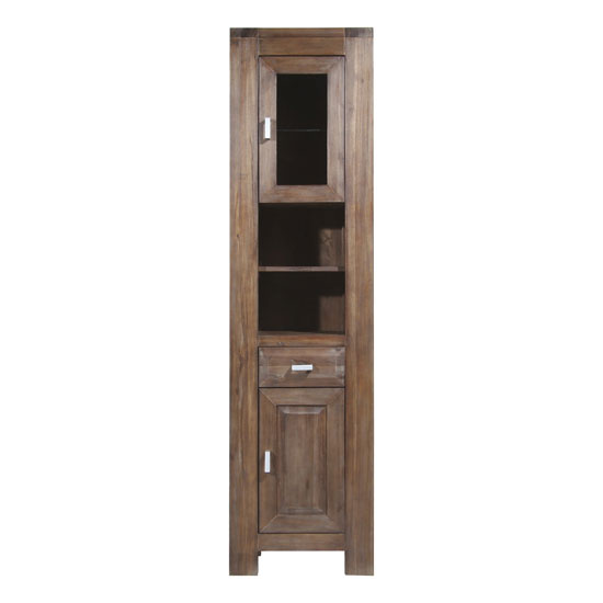 tall brown solid wood bath cabinet 1759 113 1 - Three Easy Bathroom Cabinet And Vanity Storage Solutions
