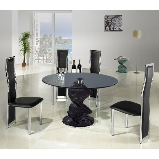 Swirl clear glass dining table 650 1 - Dining Tables Can Bring The Family Together