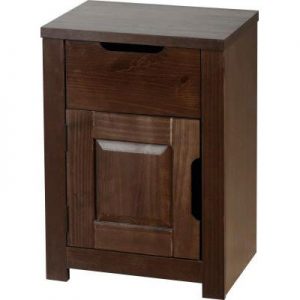 ECLIPSE BEDSIDE 1DRW 1DOOR 300x300 - Bedside Cabinets in Dark Wood Furniture