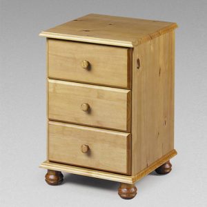 solid pine bedside table pickwick3DrBS 300x300 - Bedside cabinets for Hospital and nursing home