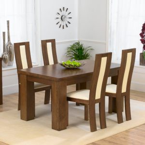 Barcelona Dark 150cm Table x 4 Havana Ivory 300x300 - Tips to consider when buying extendable wooden dining tables