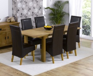 Add style and luxury in your home with extendable dining table with leather chairs