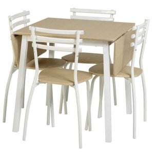 Langley  Dining Set 300x300 - Serve more people in a small space with an Extendable Dining Table with Four Chairs