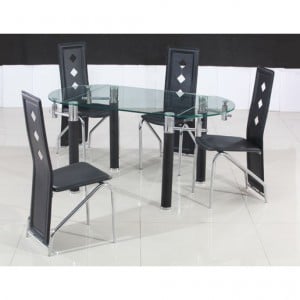 Make the best use of vertical space by using an oval extendable dining table