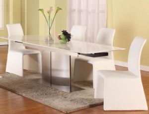 How to find affordable extendable dining table in white?