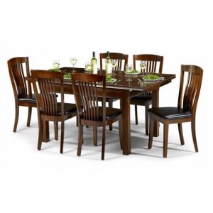 Add durability in your house with extendable mahogany dining table