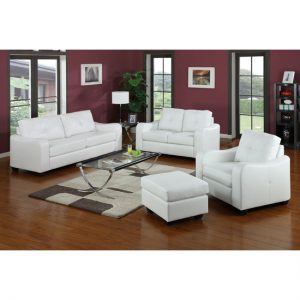 Boca White 3  2  1 Leather Suite BOKA05 300x300 - Living room furniture for country home