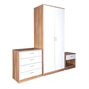 Ottawa 3 Piece Oak  White High Gloss Bedroom Set 300x300 - Latest Designs in Modern Contemporary Bedroom Furniture