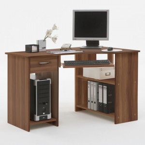 Cherry Wood Computer Desk with Drawers for More Storage