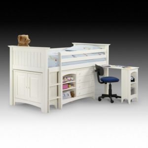 white bunk bed sleep station desk 300x300 - Cheap children’s bedroom furniture