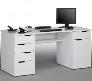 95395639 white computer desk 300x266 - 5 Exclusive Storage Accessories for Desks for Home Office