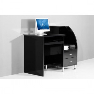 Increase the Storage of Your Office with Black Computer Desk with Hutch