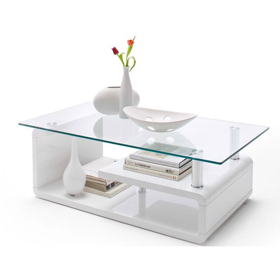 58112W 1 - 4 Reasons To Get A White Gloss Glass Coffee Table For Your Living Room