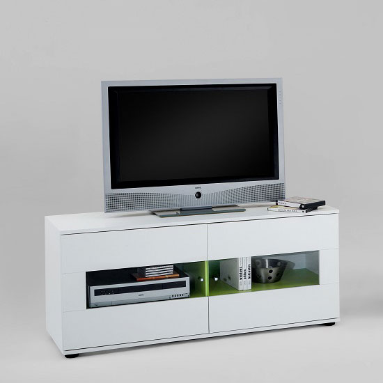 Center  wht tv stand - Examples Of White Wooden TV Stands UK Stores Can Offer