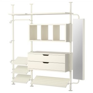 furniture ideas modern white open shelves and drawers storage wardrobe for walk in closet furnishing with modern designs wardrobe contemporary storage solutions 300x300 - 7 Wardrobe Essential Determining Model Quality And Functionality