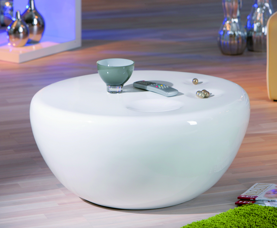 universe - Main Advantages Of Round White Glass Coffee Table