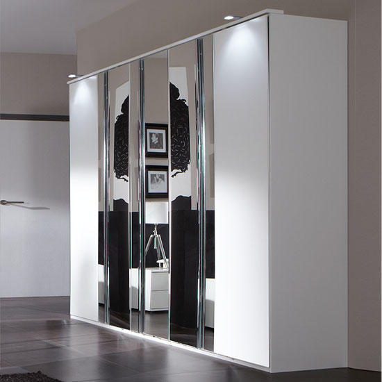 davos 5 door wardrobe alpine white 734566 - Best 4 Door Wardrobe Designs For Bedroom Interior