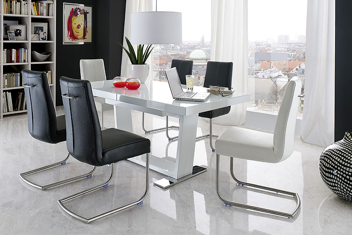 How To Choose Stylish Chairs For An Extendable Dining Table In White Gloss