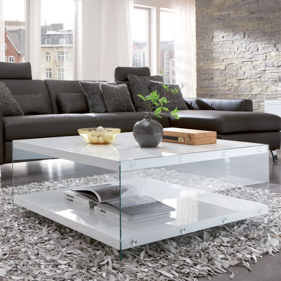gloss coffee 87390 - How To Decorate A Large Square Coffee Table In 6 Different Interior Types