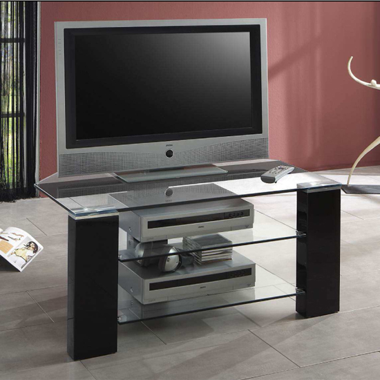 TV BLACK STAND 80110 - Getting Creative With TV Stands Under £100: 7 Decoration Tips To Give The Room A Designer Look