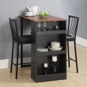 3 pc counter height bar set table chairs home pub cocktail kitchen storage small - Buying Quality Bar Tables for Kitchen