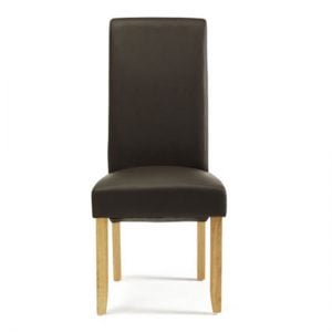 Okingston brown PU Oak1 300x300 - Brown Leather Dining Chairs: 10 Tips To Make Them Work In Your Interior