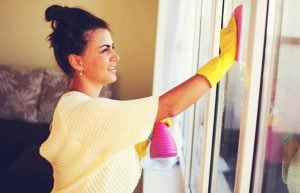 woman cleaning windows 300x193 - Housekeeping Tips And Tricks