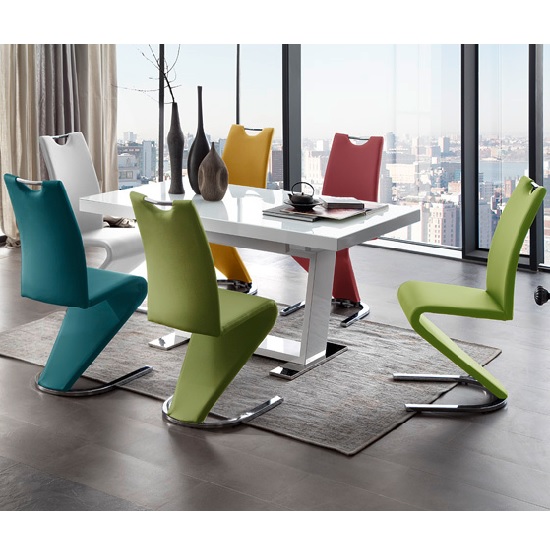 manhatten dining table amado chairs multicolour - Colorful Dining Chairs to Brighten your Dining Space