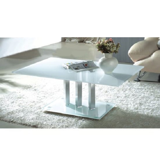 4 Variations Of A White Glass Coffee Table Set