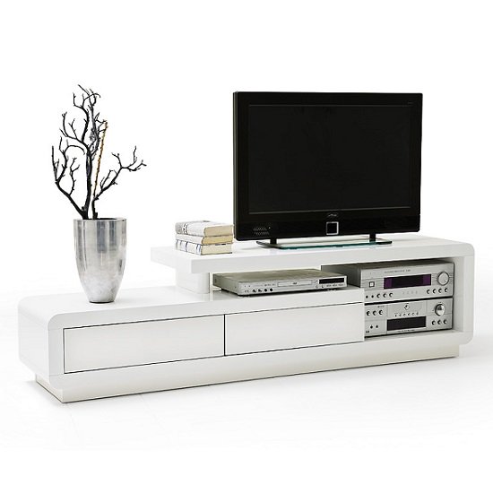 59052WW CELIA White MCA - Modernise your TV stand with High Gloss