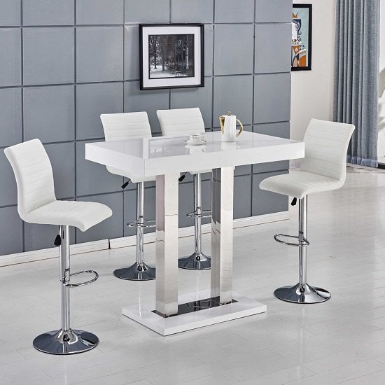 caprice white gloss with ripple white - Why you should have the Ripple Bar Stool