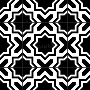 black white moroccan tiles seamless pattern vector background 59918062 300x300 - Home Decorating With a Moroccan Theme