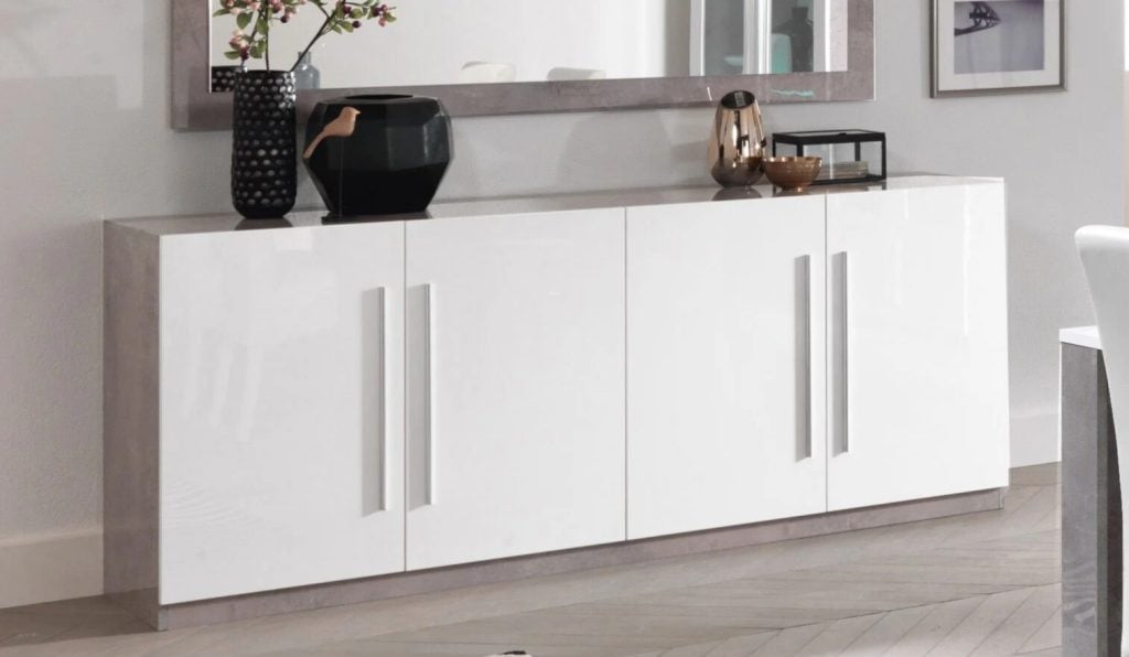 White High Gloss Sideboard for Sale – Modern Style with Smart Storage