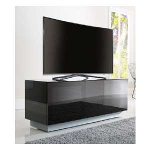 How To Stylishly Furnish A Room With Black TV Stands With Glass Doors